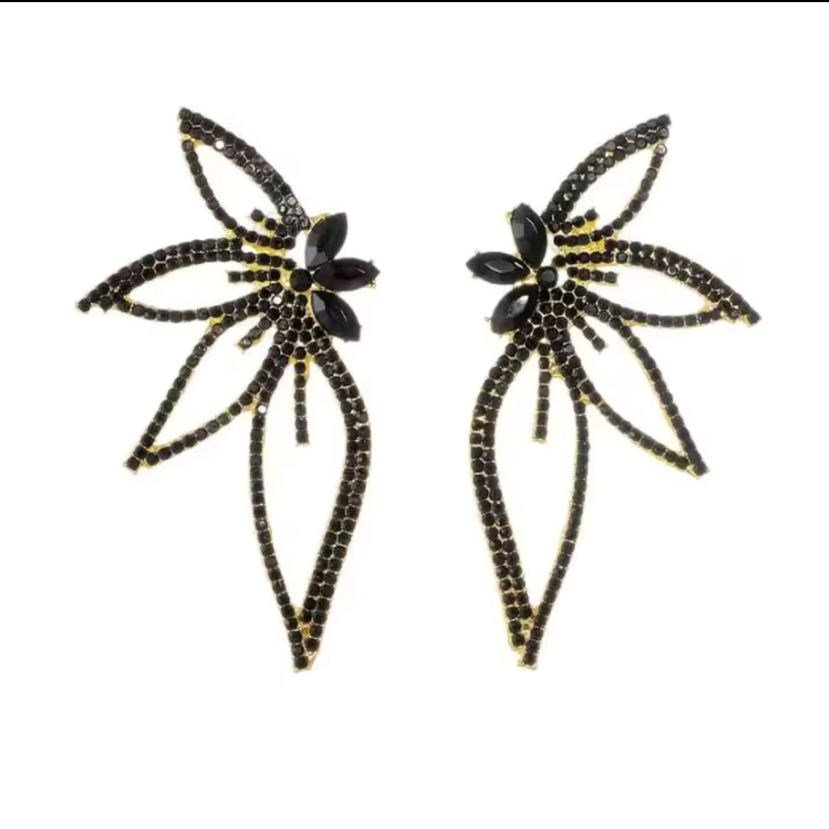 Specialty Statement Earrings – Floral, Rhinestone & Glam Styles