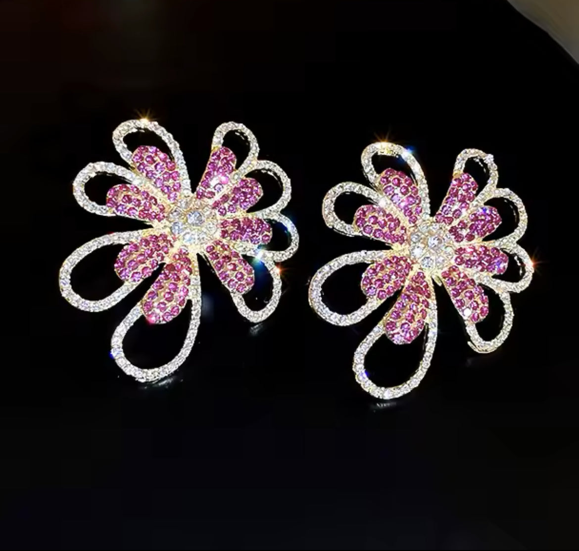 Specialty Statement Earrings – Floral, Rhinestone & Glam Styles
