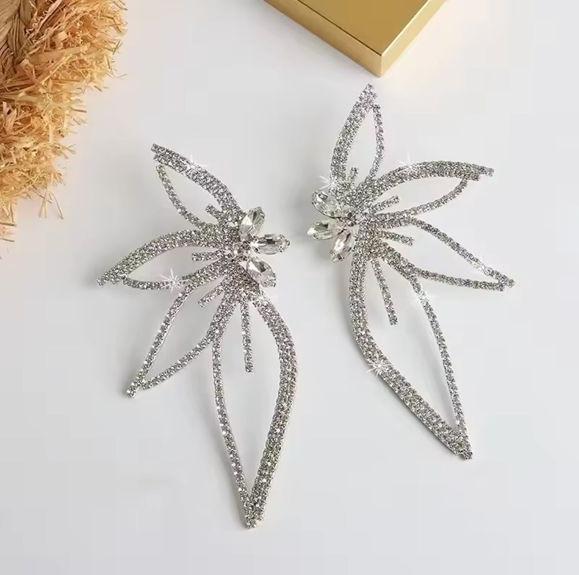 Specialty Statement Earrings – Floral, Rhinestone & Glam Styles
